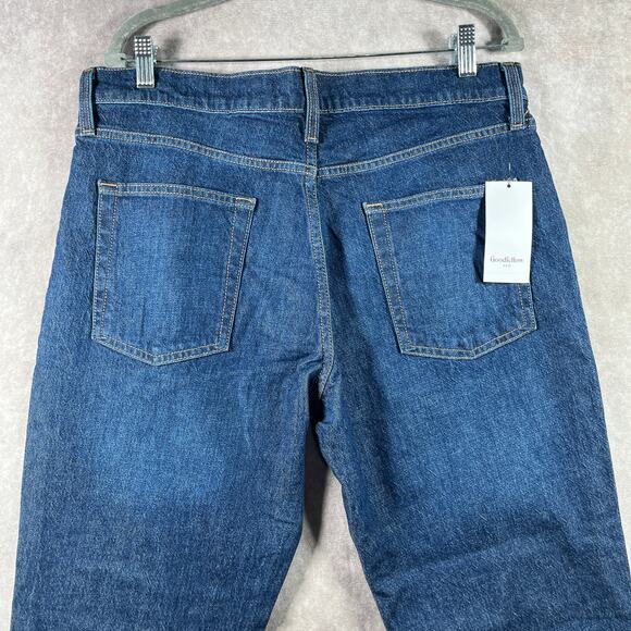 Goodfellow &‎ Co. Straight Recto Jeans Mens Size 36X32 Blue Dark Wash Denim NEW - Picture 4 of 11